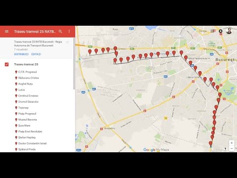 Traseu tramvai 25 RATB Bucureşti