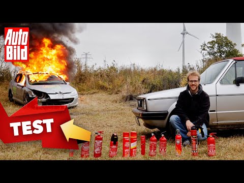 Auto-Feuerlöscher (2022) | Welcher Brandbekämpfer schützt vorm Inferno? | Test mit Lars Golly