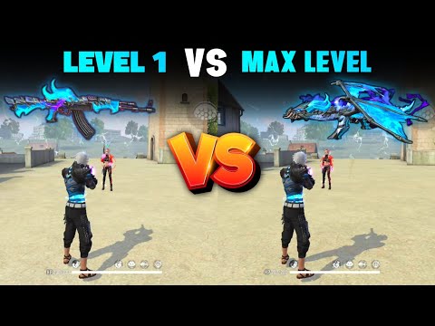 EVO DRACO AK ABILITY TEST | LEVEL 1 VS MAX LEVEL COMPARISON - GARENA FREE FIRE