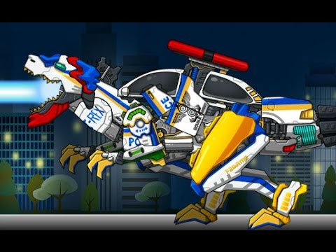 Repair Dino Robot-T-rex Cops (Ремонт робота динозавра Т-Рекс полицейский)
