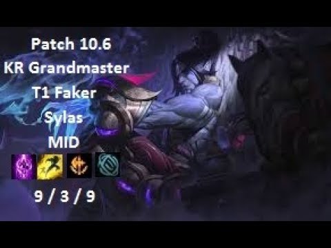 T1 Faker - Sylas vs Renekton - KR Grandmaster 447 LP - Patch 10.6
