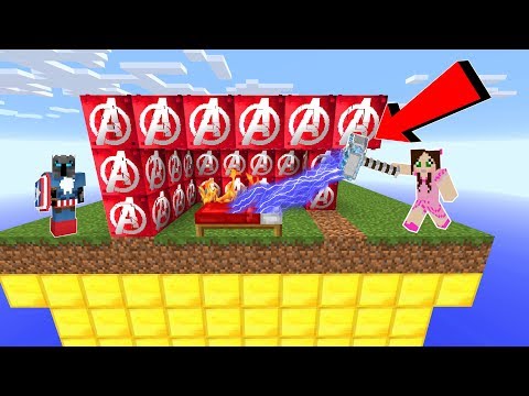 Minecraft: THE AVENGERS LUCKY BLOCK BEDWARS! - Modded Mini-Game