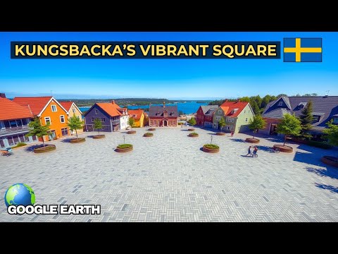 Flying Over Kungsbacka Torg: Sweden’s Historic Square! 🏛️✈️