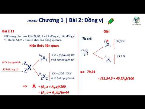 ✔ Hóa10| PP tính nhanh số khối của đồng vị R (Chương 1 hóa 10)