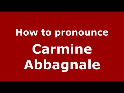 How to pronounce Carmine Abbagnale (Italian/Italy)  - PronounceNames.com
