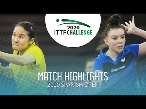 Yang Xiaoxin vs Mariia Tailakova | 2020 ITTF Spanish Open Highlights (1/4)