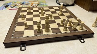AMEROUS 15'' Magnetic Wooden Chess Set for Adults Kids - with Folding Board, Gift Package, Pieces St