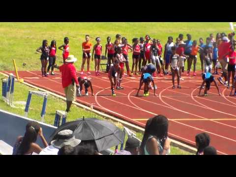 2015 11-12 girls 100 Meter Dash Heat 1 prelims
