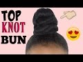 How To Easy TopKnot Ninja Bun On Natural Hair