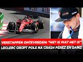 Leclerc grijpt pole na crash Pérez en Sainz, Verstappen ontevreden op P4 | GPFans News