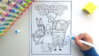 Coloring SpongeBob SquarePants and Friends | Fun Art Video 🌊