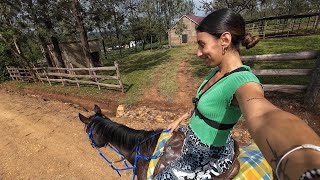 HORSEBACK IN THE VILLAGE - (Relaxing video)