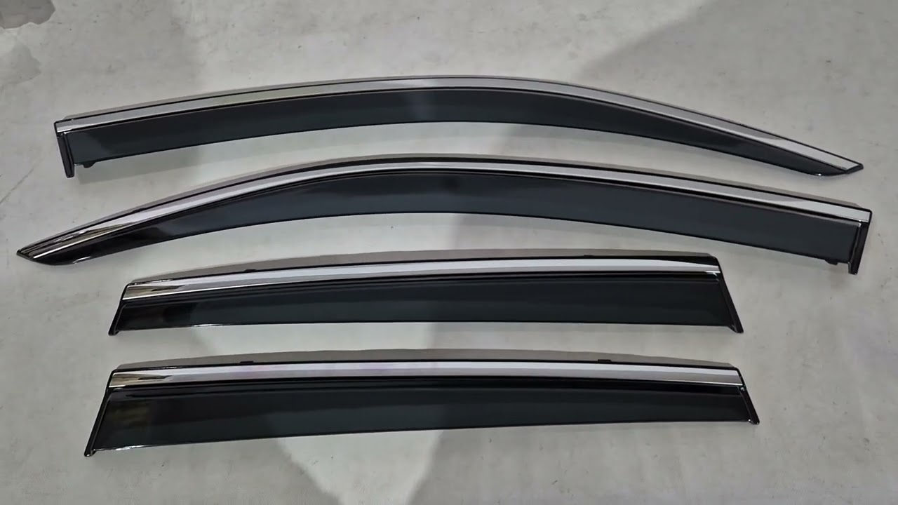 Ветровики с хромированным молдингом Niken Luxury (4 шт) Video 1