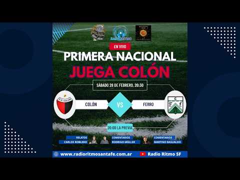 Colón - Ferrocarril Oeste en vivo! Primera Nacional por Radio Ritmo Santa Fe