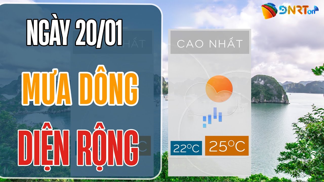 Dự báo thời tiết 3 ngày tới (20-22/01) | Trung Bộ mưa dông diện rộng; Nam Bộ nắng ráo