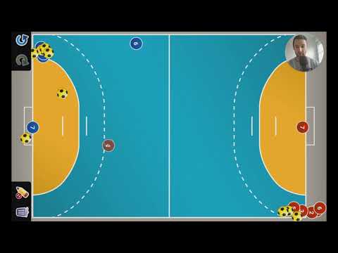 Handball Gegenstoßspiel - Angriff und Abwehr