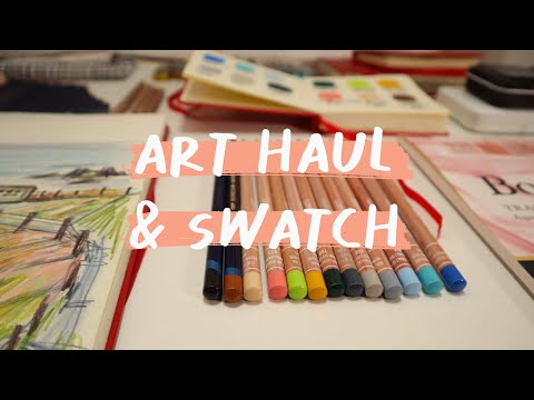 Art Haul + Swatch PLUS a mini tour of my studio wall | Luminance pencils