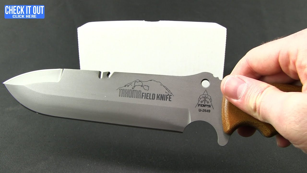 TOPS Tahoma Field Knife - Tungsten Cerakote - DLT Trading