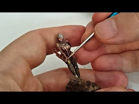 Kingdom Death, Monster. Regeneration Suit Pinup tutorial part 3. Painting all the details.