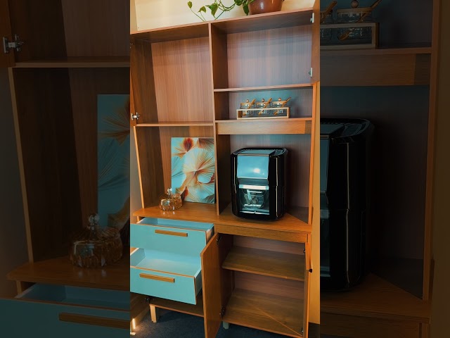 Armário de Cozinha Terra 5 Portas 2 Gavetas Cinamomo/Off White - Pnr Móveis