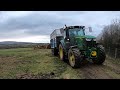 TAKING MUCK OUT IN THE JOHN DEERE 6155R
