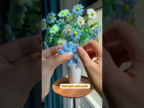 DIY pipe cleaner Daisy Flower at home🌼🤯#shorts #flowers #handmade #viral #gift #handmadegifts #diy