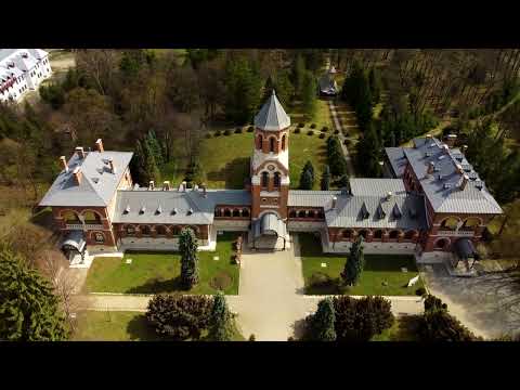 Curtea de  Argeș Monastery Romania .Beautiful aerial view