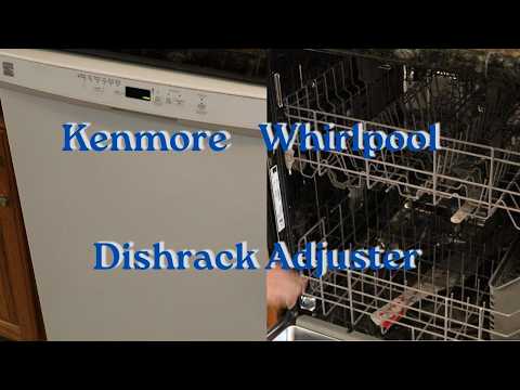 Kenmore Whirlpool Dishwasher Adjuster Rack Repair how to part W10712395 model 665.13222N414