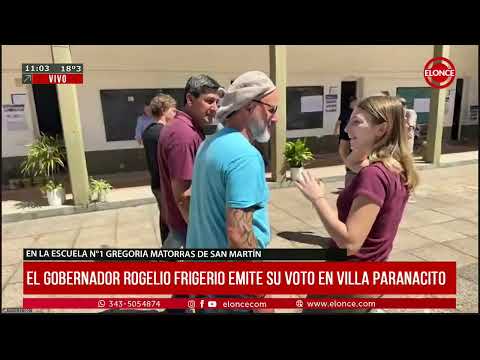 El gobernador Frigerio emite su voto en Villa Paranacito - 26/10/2025