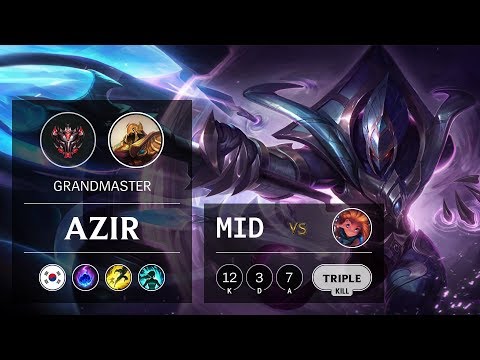 Azir Mid vs Zoe - KR Grandmaster Patch 9.23