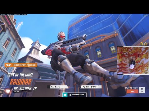 TRACKING IS REALLY CLEAN! POTG! TOP 500 OVERWATCH 2 GALE INSANE SOLDIER 76 GAMEPLAY