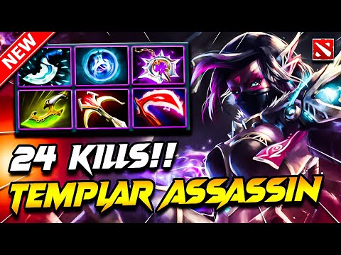 Dota 2 TEMPLAR ASSASSIN Gameplay | x24 Kills!! Templar Assassin DOTA 2 Carry Build Pro Gameplay 7.39