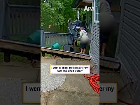 I went to check the deck after my wife said it felt wobbly