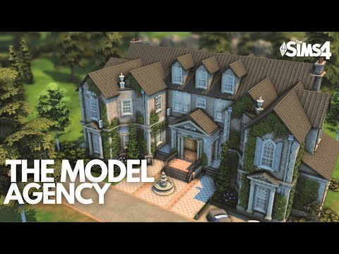 The Model AGENCY + restaurant - Sims 4 speedbuild in stop motion - CC