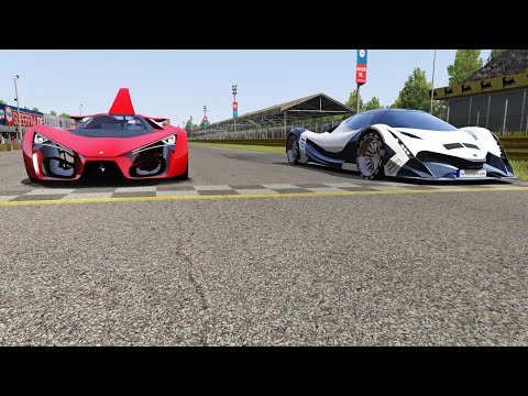 Devel Sixteen vs Ferrari F80 Concept at Monza Full Course