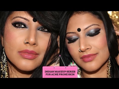 BOLLYWOOD MAKEUP |  WEDDING GUEST MAKEUP FOR ACNE PRONE SKIN! DETAILED TECHNIQUE Video