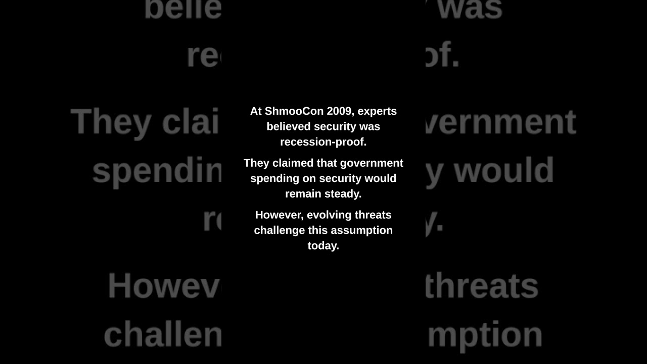 At ShmooCon 2009, experts believed security was recession-proof.