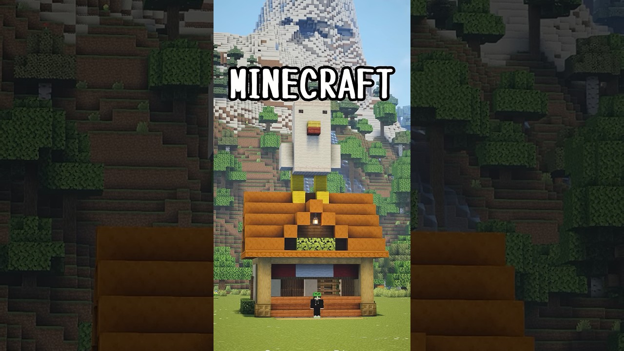 【マイクラ建築】溶岩チキンを建築してみた #shorts #minecraft #マイクラ #マイクラ建築