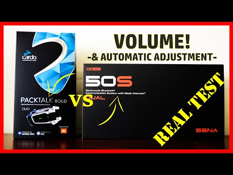Cardo PACKTALK Bold vs SENA 50S - Volume