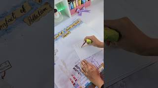 Completing my presentation chart🤧🗒️✍🏻♻️ |#shorts #diy #project #craft #handmade #art #trending