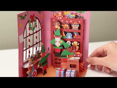 Santa’s Workshop Holiday Pop-Up Cards - Set of 8