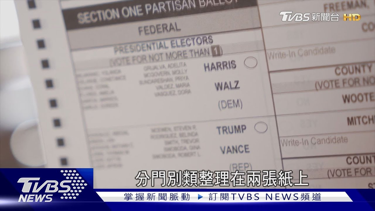 2024美國總統大選/美國選票長這樣! 複雜投票制度大揭秘
