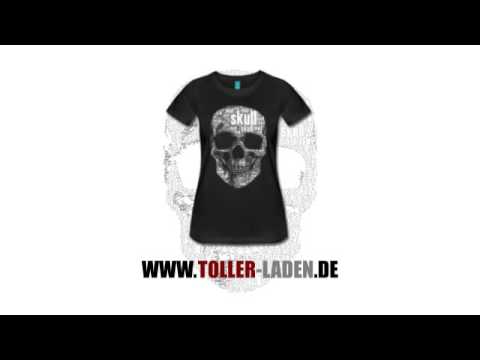 Totenkopf "skull"-Werbespot für T-Shirt