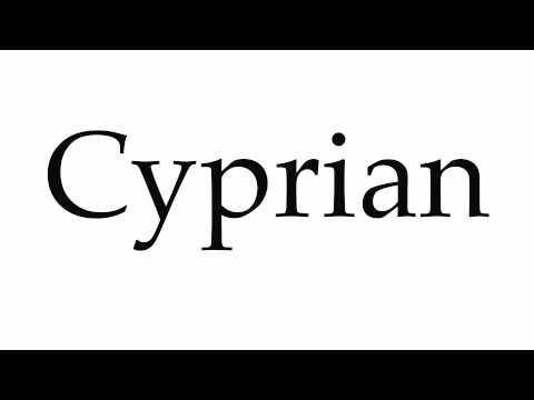 How to Pronounce Cyprian