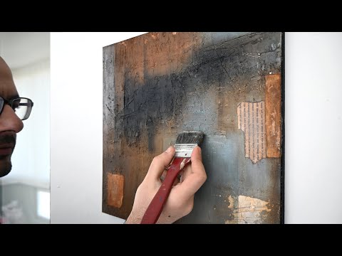 Einfache abstrakte Acrylmaltechniken - abstraktes Acrylgemälde - Struktur - abstrakte Malerei