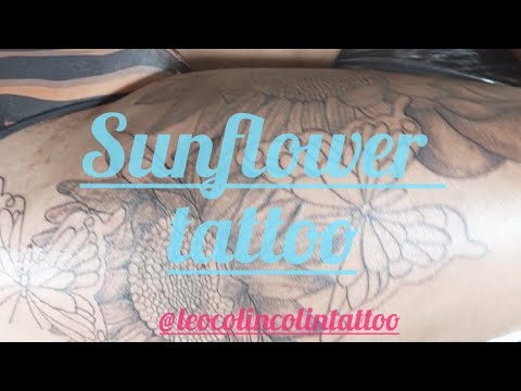 Sunflower tattoo Whip Shading Leo Colin Colin