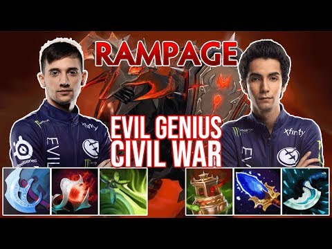 RAMPAGE!!! Arteezy Chaos Knight VS Sumail.