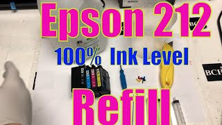 How to Refill Epson 212 ink Cartridges &amp; Reset Ink Level - T212 WorkForce WF-2850