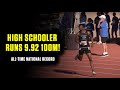 Tate Taylor Runs 9 92 100M For HIGH SCHOOL NATIONAL RECORD At Texas 2025 UIL 6A State Championships