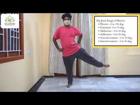 Hip joint movements with range of motion